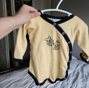 Vintage Baby Mickey And Co Kimono Bodysuit 18m
